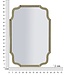 Mauro Ferretti WANDSPIEGEL ISTANBUL GOUD CM 60X1X90 ( BINNENSPIEGEL AFMETING CM 54X84,5)