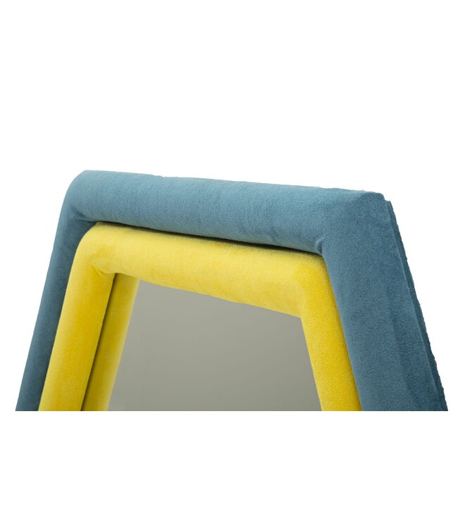 Mauro Ferretti WANDSPIEGEL TONY BLAUW/GEEL FLUWEEL CM 75X4X80
