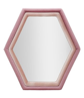 Mauro Ferretti WANDSPIEGEL TONY MIX ROZE FLUWEEL CM 75X4X80