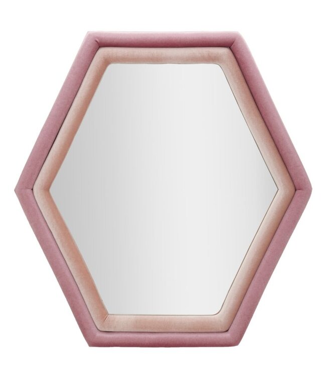 Mauro Ferretti WANDSPIEGEL TONY MIX ROZE FLUWEEL CM 75X4X80