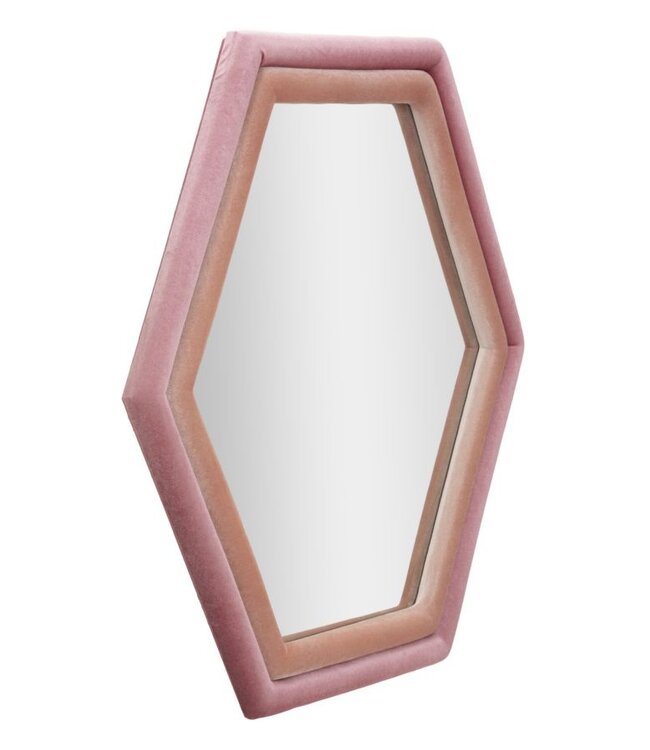 Mauro Ferretti WANDSPIEGEL TONY MIX ROZE FLUWEEL CM 75X4X80