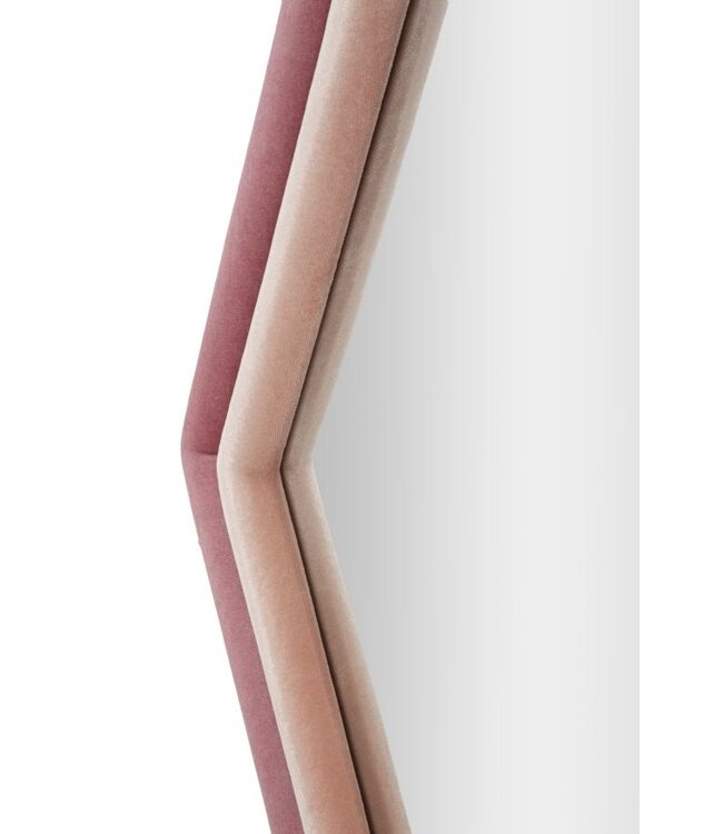 Mauro Ferretti WANDSPIEGEL TONY MIX ROZE FLUWEEL CM 75X4X80