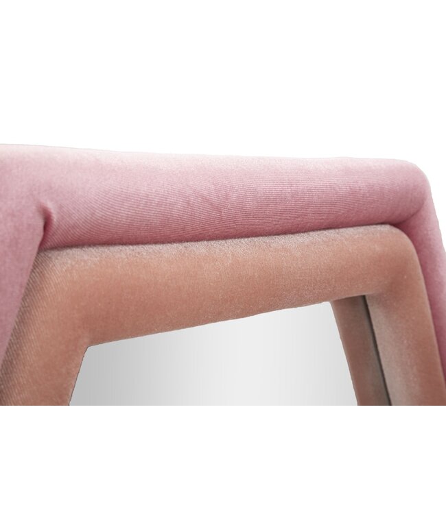 Mauro Ferretti WANDSPIEGEL TONY MIX ROZE FLUWEEL CM 75X4X80