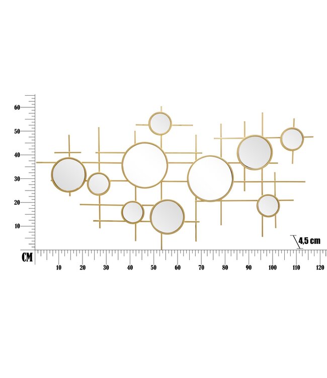 Mauro Ferretti WANDSPIEGEL GLOXY CM 117X4,5X61 (SPIEGEL CM Ø 18-13-8)