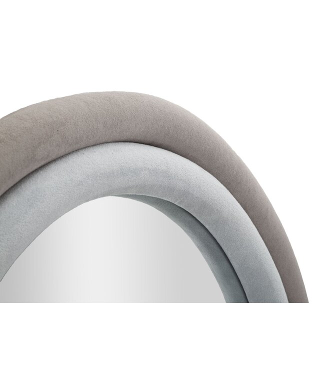 Mauro Ferretti WANDSPIEGEL ANTONY GRIJS FLUWEEL CM 60X4X90