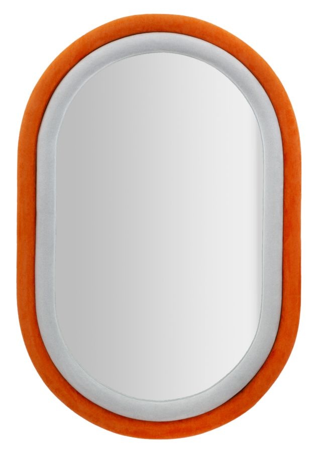 WANDSPIEGEL ANTONY ORANJE/MIX FLUWEEL CM 60X4X90 afbeelding