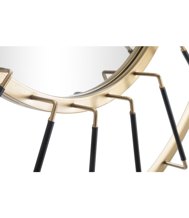 Mauro Ferretti WANDSPIEGEL GLAM DONKER CM Ø<br />
 81X6,5 (SPIEGEL CM Ø 41,5)