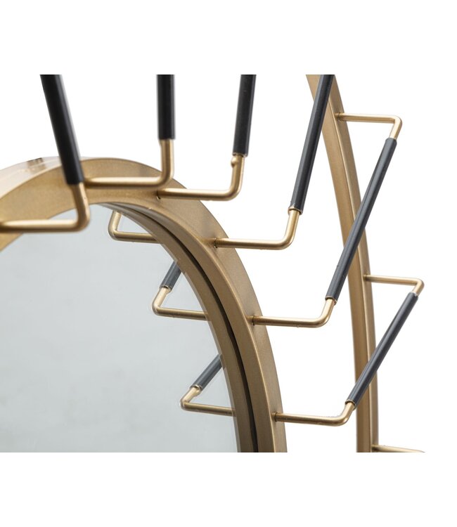 Mauro Ferretti WANDSPIEGEL GLAM DONKER CM Ø<br />
 81X6,5 (SPIEGEL CM Ø 41,5)