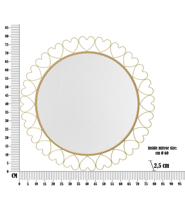 Mauro Ferretti WANDSPIEGEL HARTJES CM Ø 80X2,5