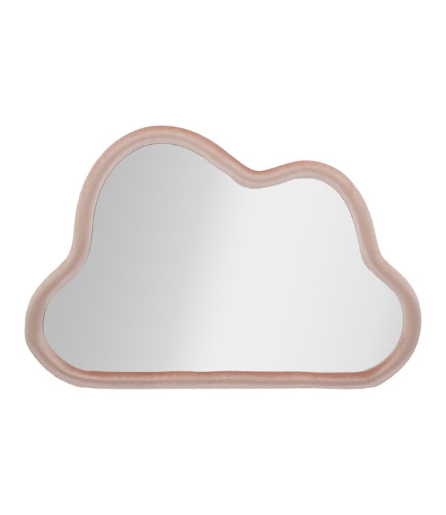 Mauro Ferretti WANDSPIEGEL WOLK ROZE FLUWEEL CM 90X4X60