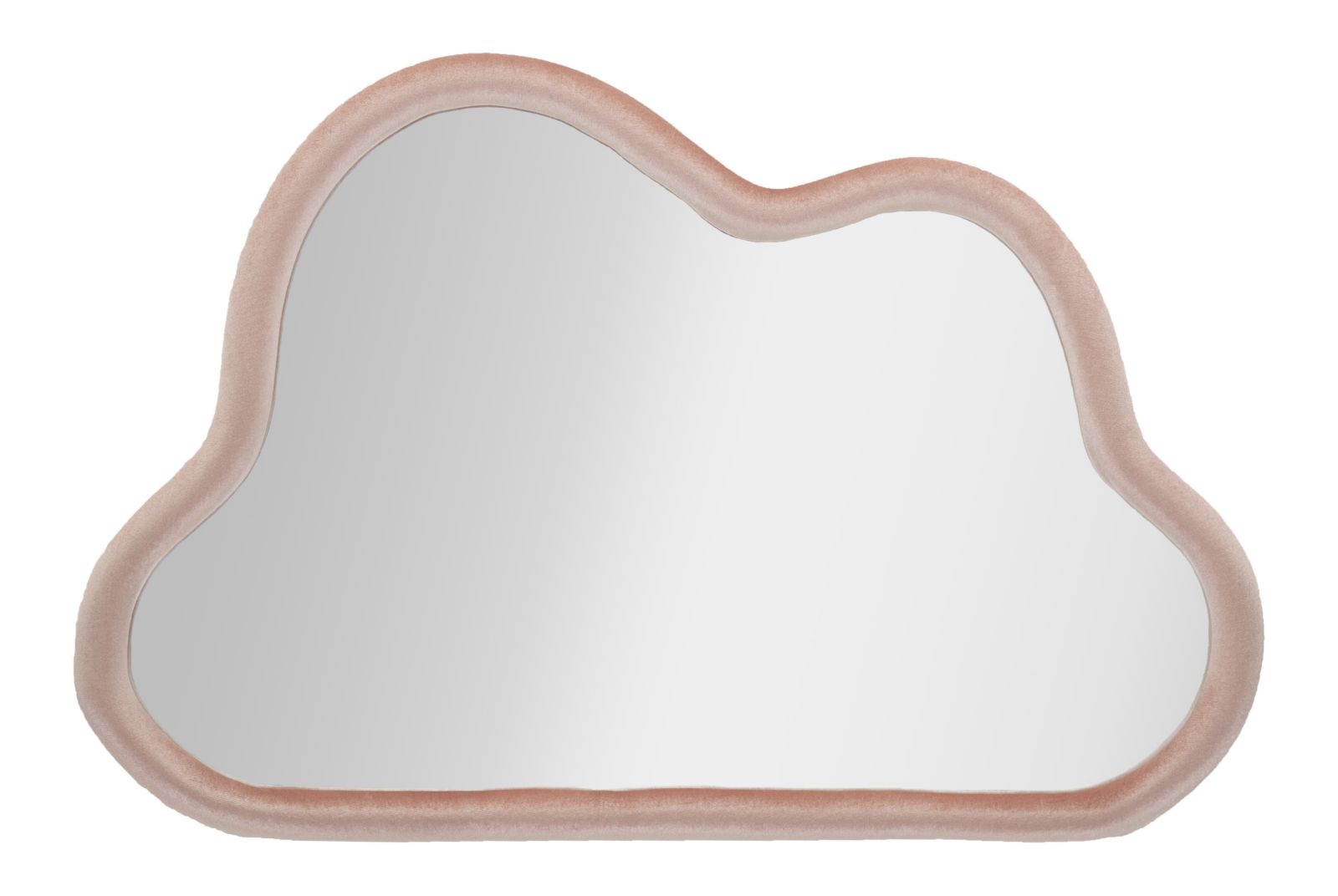 WANDSPIEGEL WOLK ROZE FLUWEEL CM 90X4X60 afbeelding