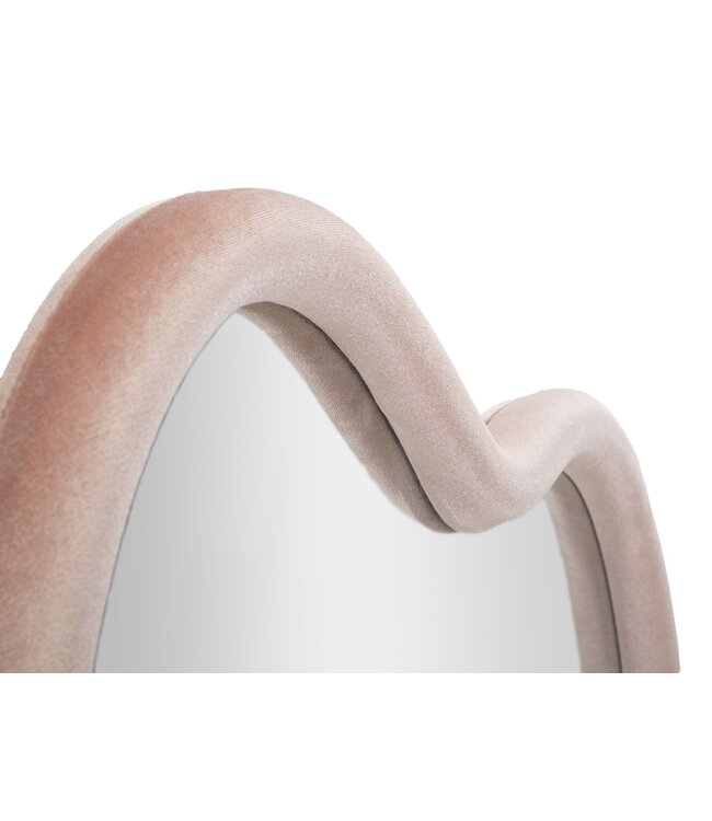 Mauro Ferretti WANDSPIEGEL WOLK ROZE FLUWEEL CM 90X4X60