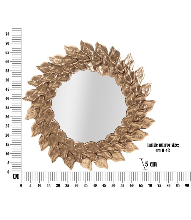 Mauro Ferretti WANDSPIEGEL GLAM BLAADJE RAME CM Ø 73X5