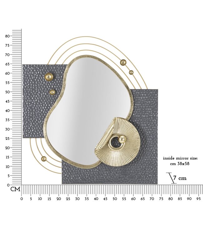 Mauro Ferretti WANDSPIEGEL ART CM 80X7X72,4