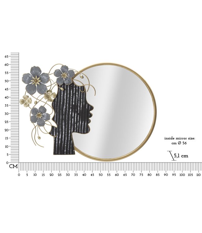 Mauro Ferretti WANDSPIEGEL VROUW CM 81,9X7X61