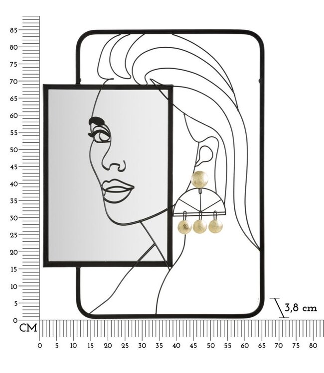 Mauro Ferretti WANDSPIEGEL ELEONOR CM 64,8X3,8X85
