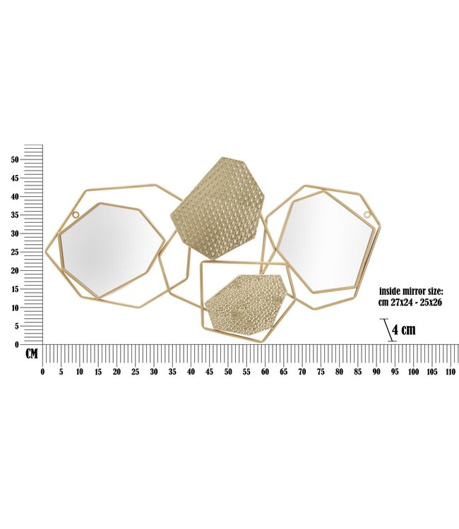 Mauro Ferretti WANDSPIEGEL STEEN CM 91X4X52