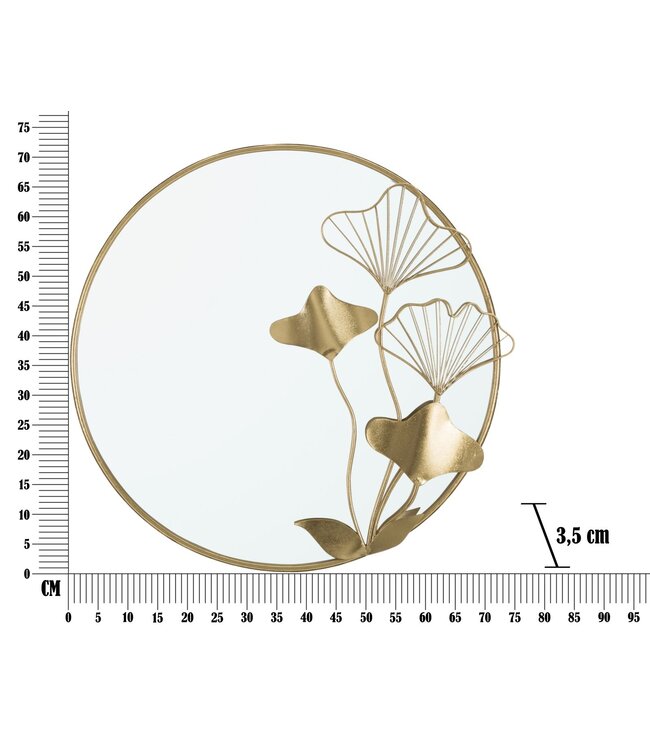 Mauro Ferretti WANDSPIEGEL MET BLOEM CM 75X3,5X72