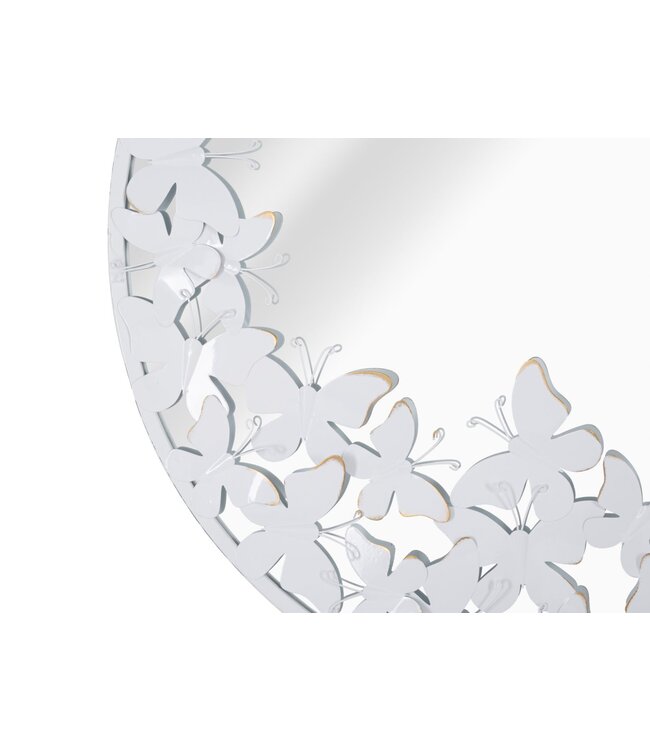 Mauro Ferretti WANDSPIEGEL WIT VLINDER CM 62,5X2,3