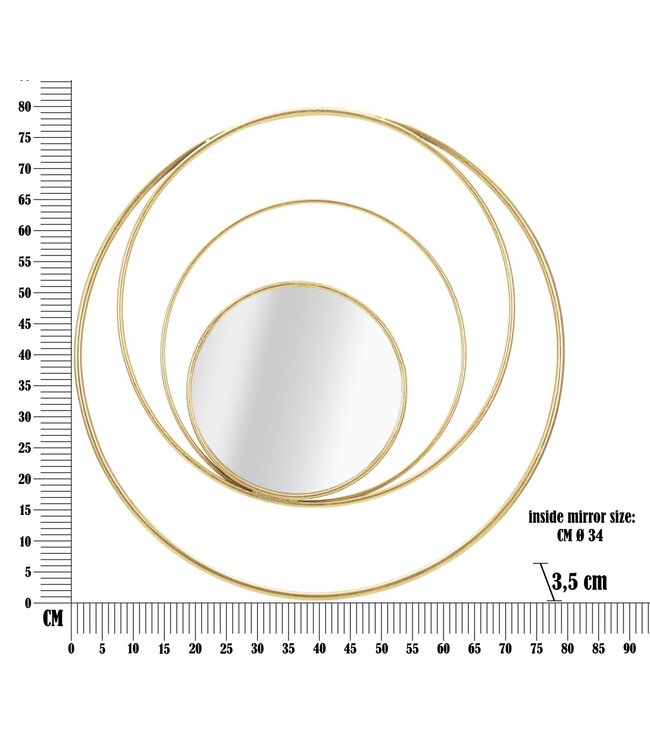 Mauro Ferretti WANDSPIEGEL ARC GLAM CM Ø 80X3,5 - 660700000