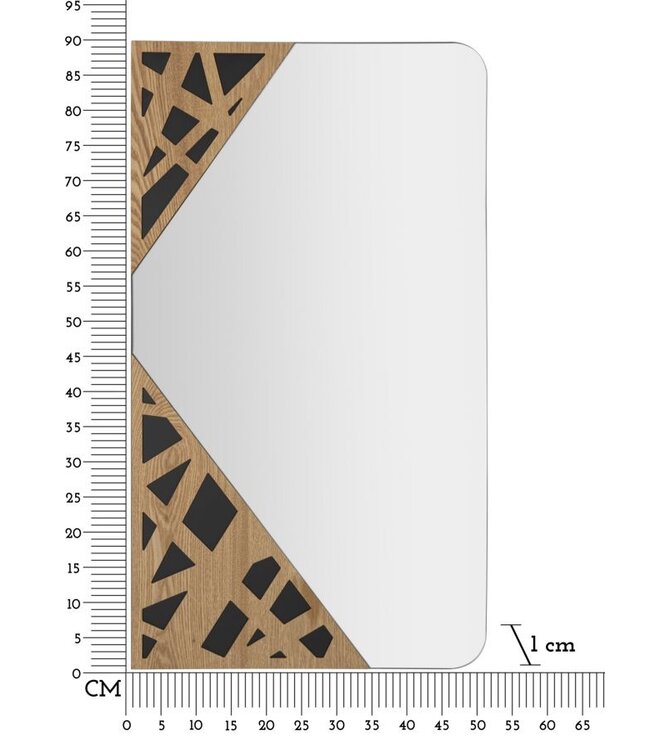 Mauro Ferretti WANDSPIEGEL HOEK CM 50X1X90 - 661150000