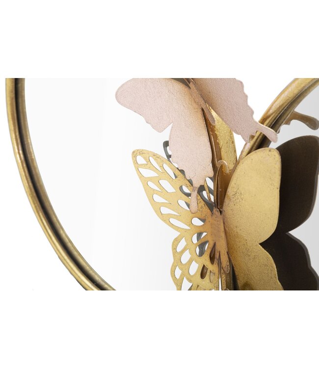 Mauro Ferretti WANDSPIEGEL DUBBEL FARFALLE ROZE CM 81X3X52,5