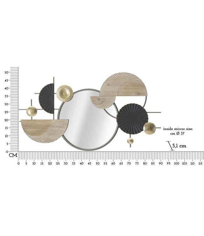 Mauro Ferretti WANDSPIEGEL ABSTRACT CM 90,2X5,1X50,2