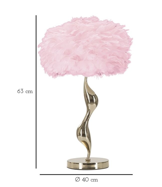 Mauro Ferretti TAFELLAMP SLIM ROZE CM Ø 40X63