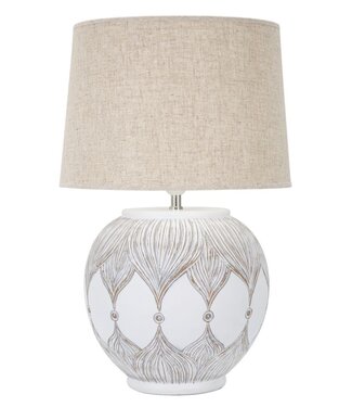 Mauro Ferretti TAFELLAMP POLYRESIN ROND ATENE CM Ø 38X59
