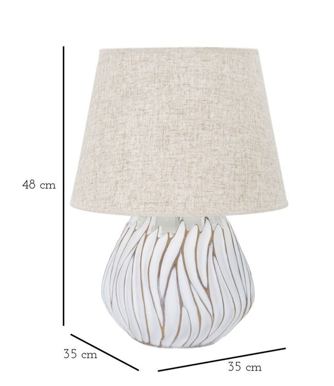 Mauro Ferretti TAFELLAMP POLYRESINHONDURAS CM Ø 35X48