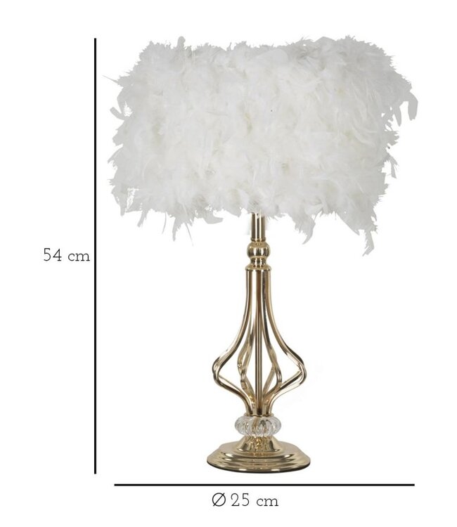 Mauro Ferretti TAFELLAMP TARTY WIT CM Ø 25X54