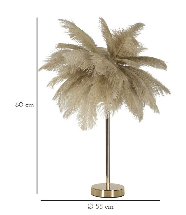 Mauro Ferretti TAFELLAMP PALM CAMMELLO CM Ø 55X60 - 17123200C3