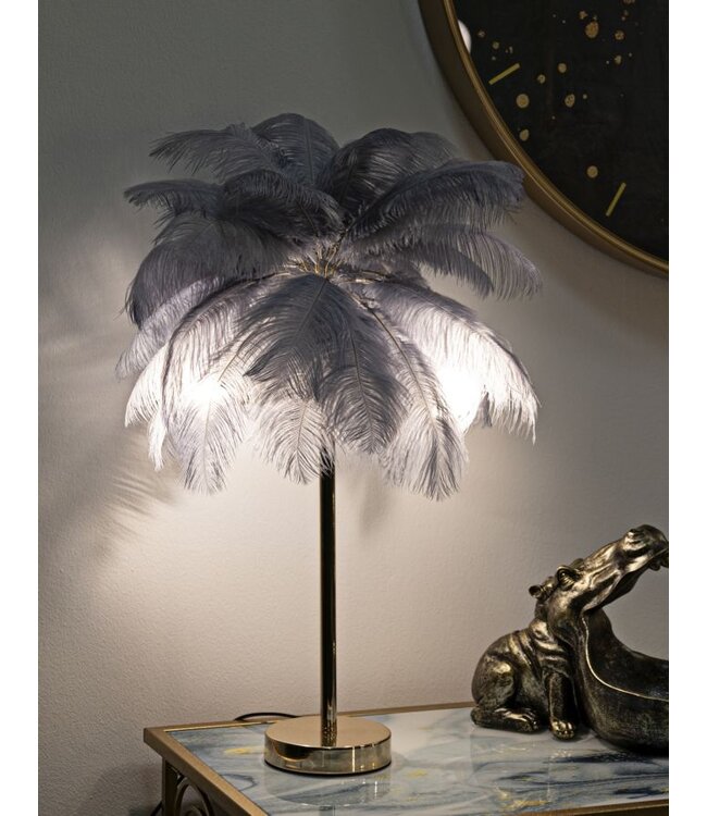 Mauro Ferretti TAFELLAMP PALM GRIJS CM Ø 55X60