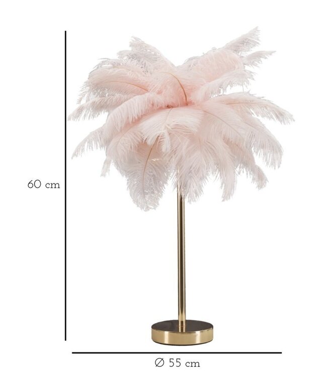 Mauro Ferretti TAFELLAMP PALM ROZE CM Ø 40X55 - 17123200R3