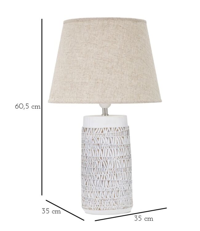 Mauro Ferretti TAFELLAMP POLYRESIN NAIROBI CM Ø 35X60,5