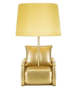 Mauro Ferretti TAFELLAMP MIDCENTURY GEEL CM Ø 26X46