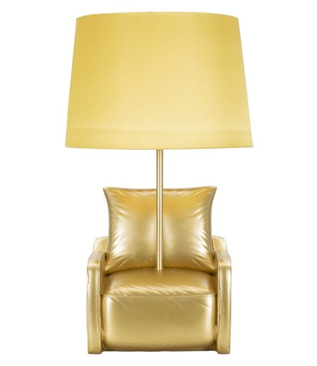 Mauro Ferretti TAFELLAMP MIDCENTURY GEEL CM Ø 26X46