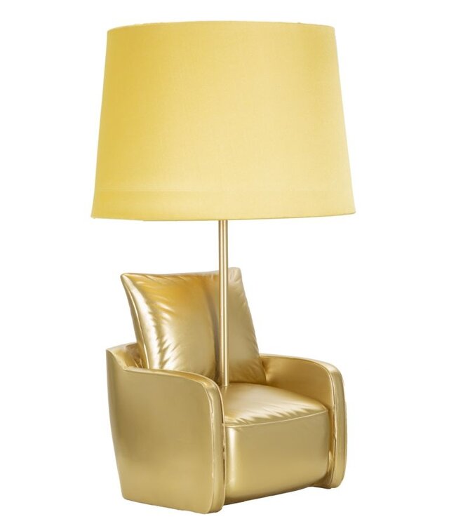 Mauro Ferretti TAFELLAMP MIDCENTURY GEEL CM Ø 26X46