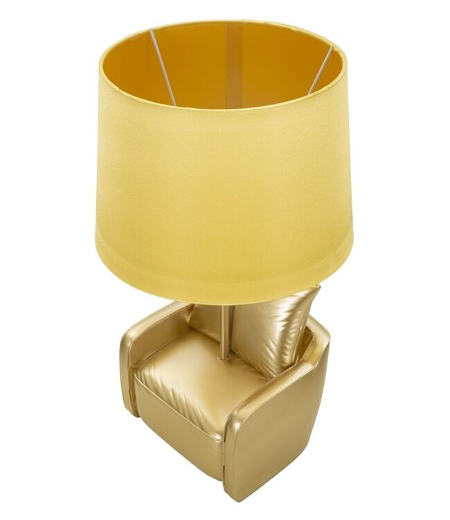 Mauro Ferretti TAFELLAMP MIDCENTURY GEEL CM Ø 26X46