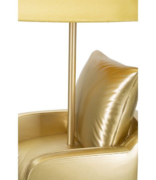 Mauro Ferretti TAFELLAMP MIDCENTURY GEEL CM Ø 26X46