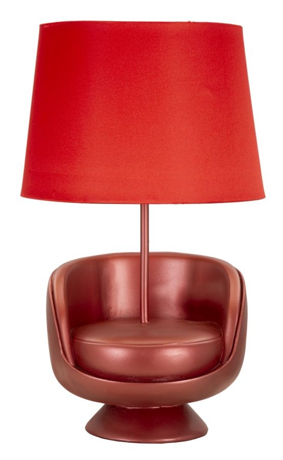 TAFELLAMP MIDCENTURY ROOD CM Ø 26X43 afbeelding
