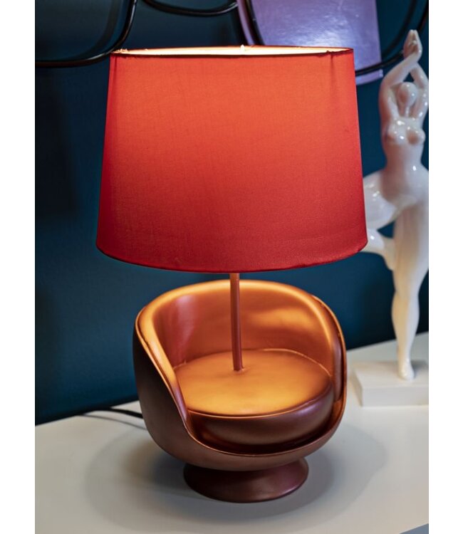 Mauro Ferretti TAFELLAMP MIDCENTURY ROOD CM Ø 26X43