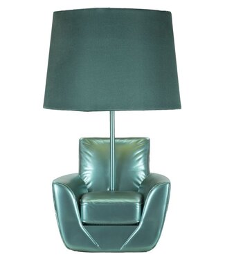 Mauro Ferretti TAFELLAMP MIDDEN EEUW <br />
TURQUOISE CM Ø 26X43