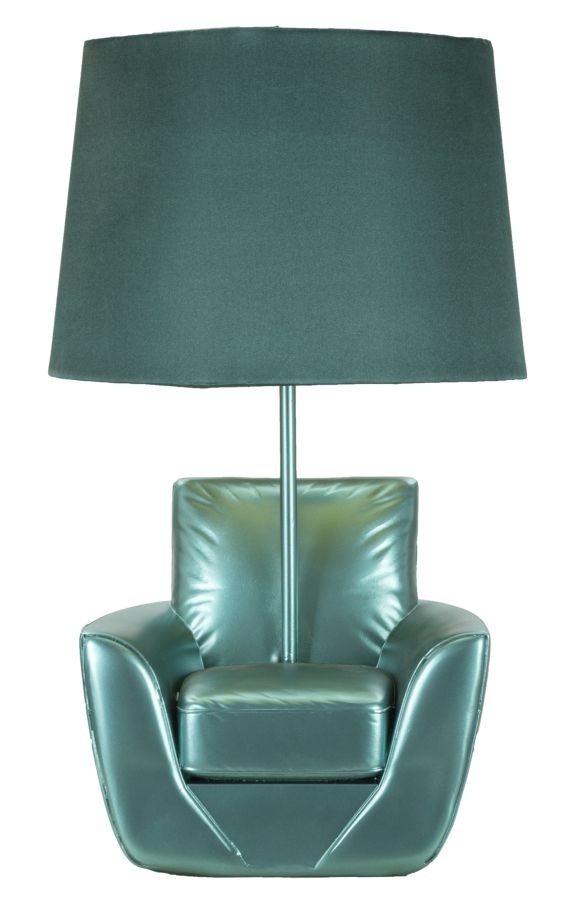 TAFELLAMP MIDDEN EEUW 
TURQUOISE CM Ø 26X43 afbeelding
