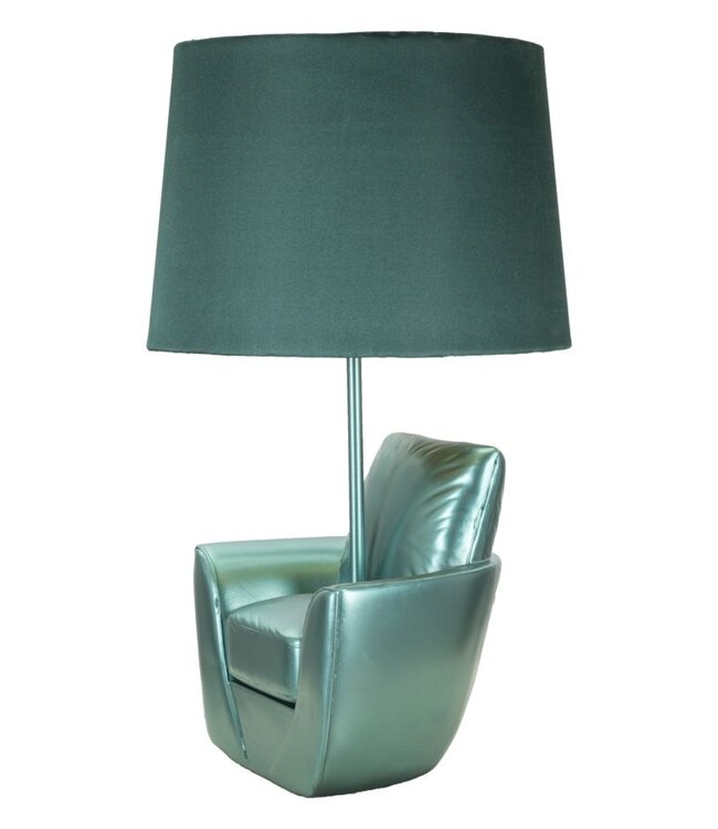 Mauro Ferretti TAFELLAMP MIDDEN EEUW <br />
TURQUOISE CM Ø 26X43