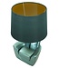 Mauro Ferretti TAFELLAMP MIDDEN EEUW <br />
TURQUOISE CM Ø 26X43