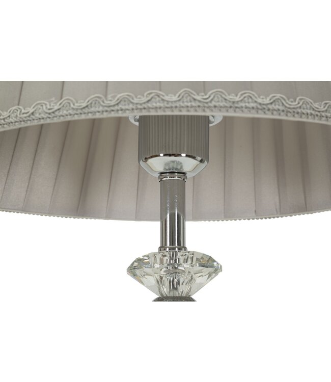 Mauro Ferretti TAFELLAMP ZILVERKLEURIG CM Ø 30X56