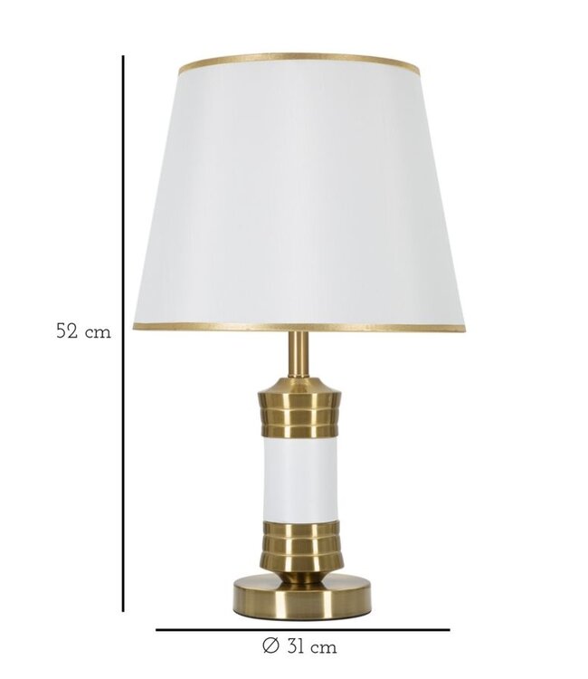 Mauro Ferretti TAFELLAMP WIT CM Ø 31X52