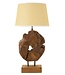 Mauro Ferretti LAMPADA TEAK DA TAVOLO KEPALA CM Ø 35X69