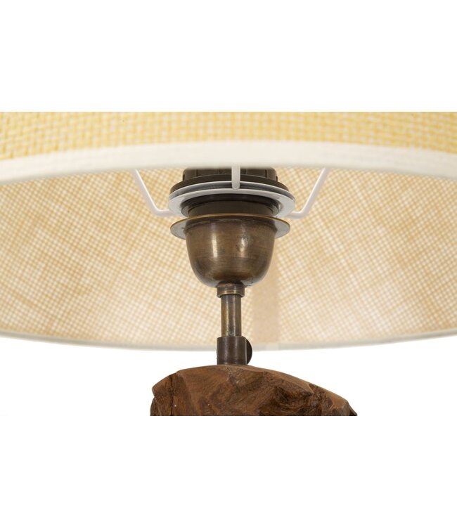 Mauro Ferretti LAMPADA TEAK DA TAVOLO KEPALA CM Ø 35X69